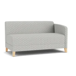 Social Left Arm Loveseat in Premium Upholstery