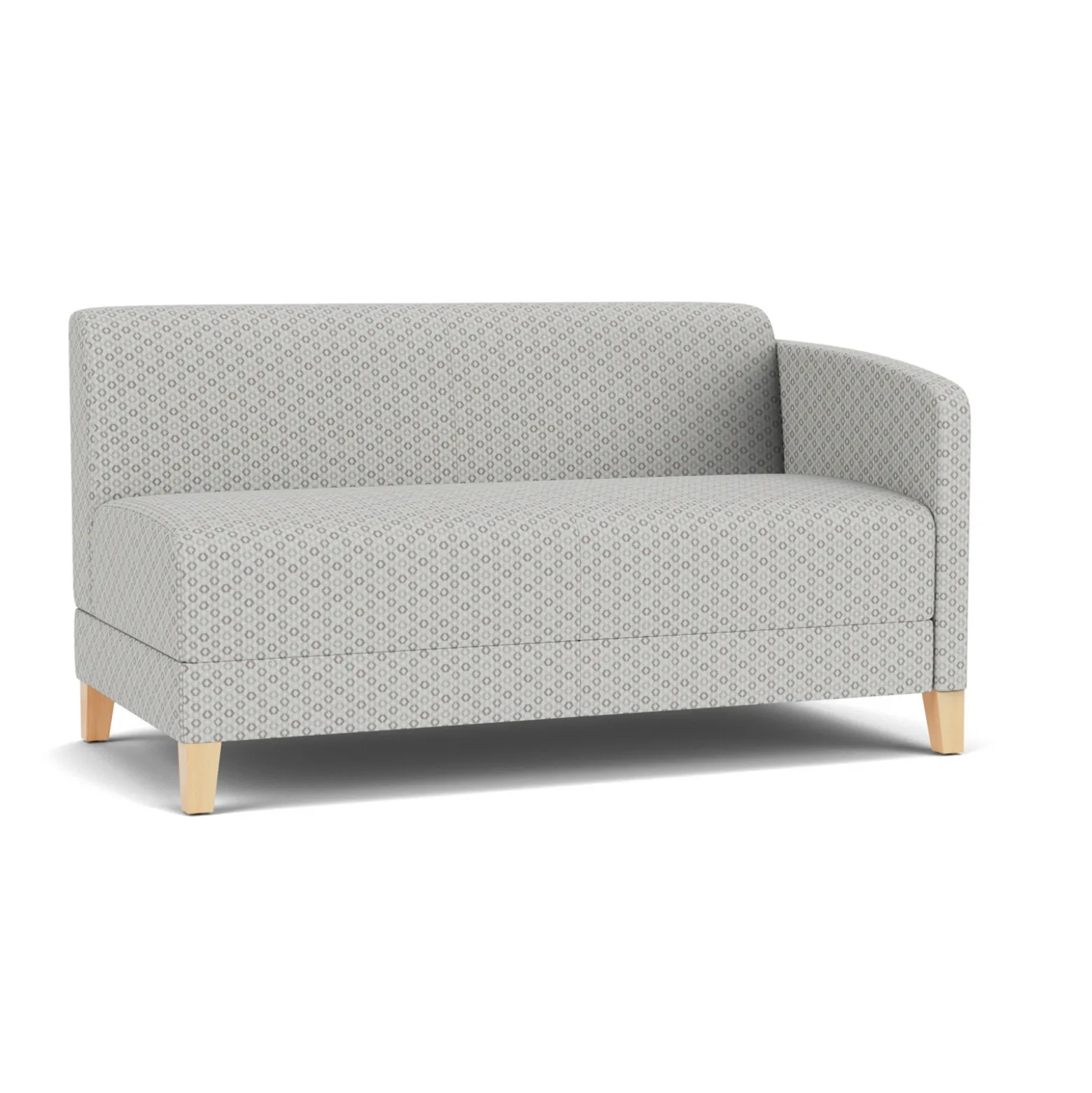 Social Left Arm Loveseat in Premium Upholstery