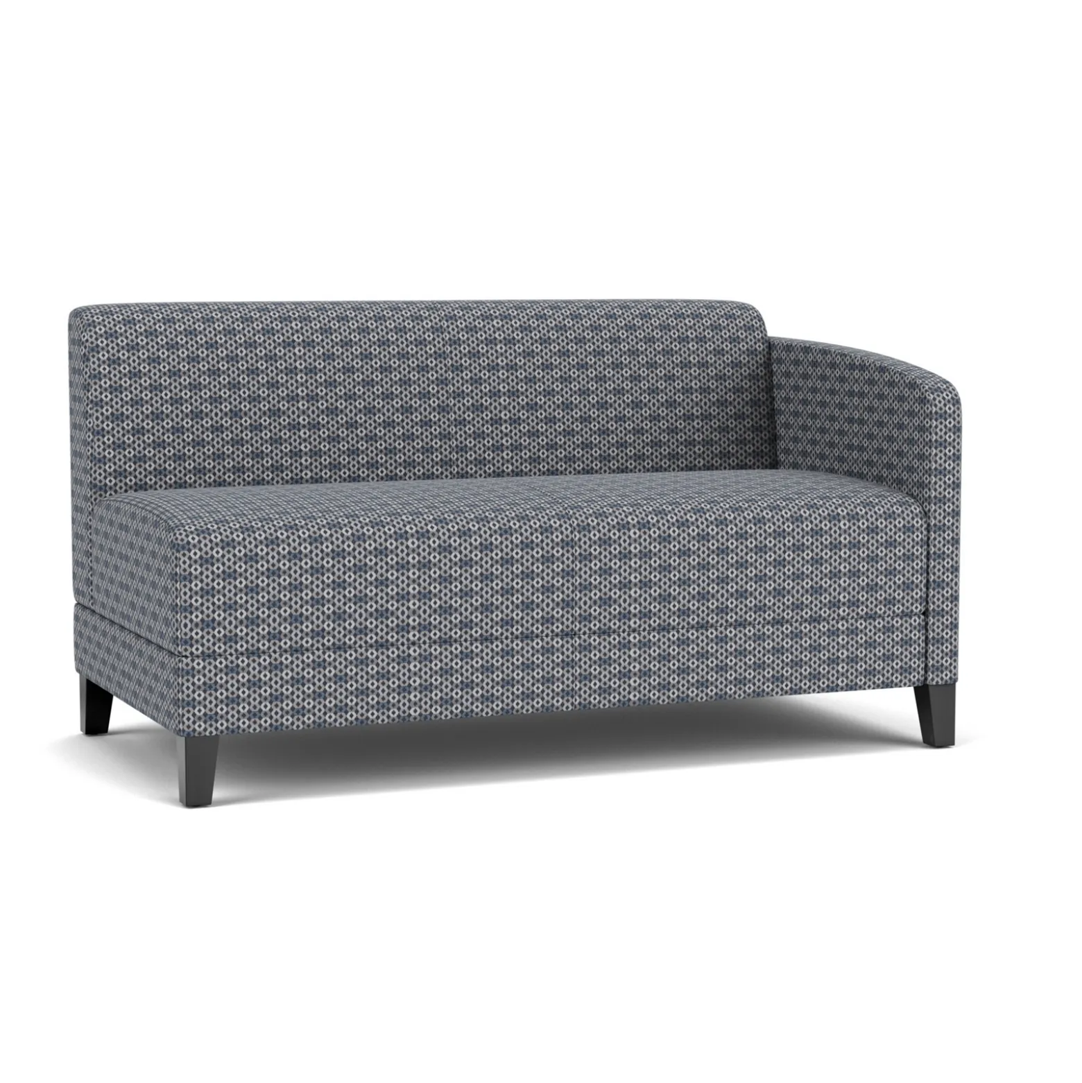 Social Left Arm Loveseat in Premium Upholstery