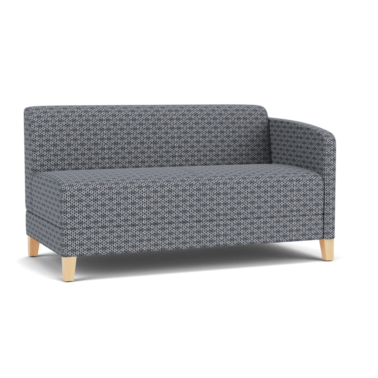Social Left Arm Loveseat in Premium Upholstery