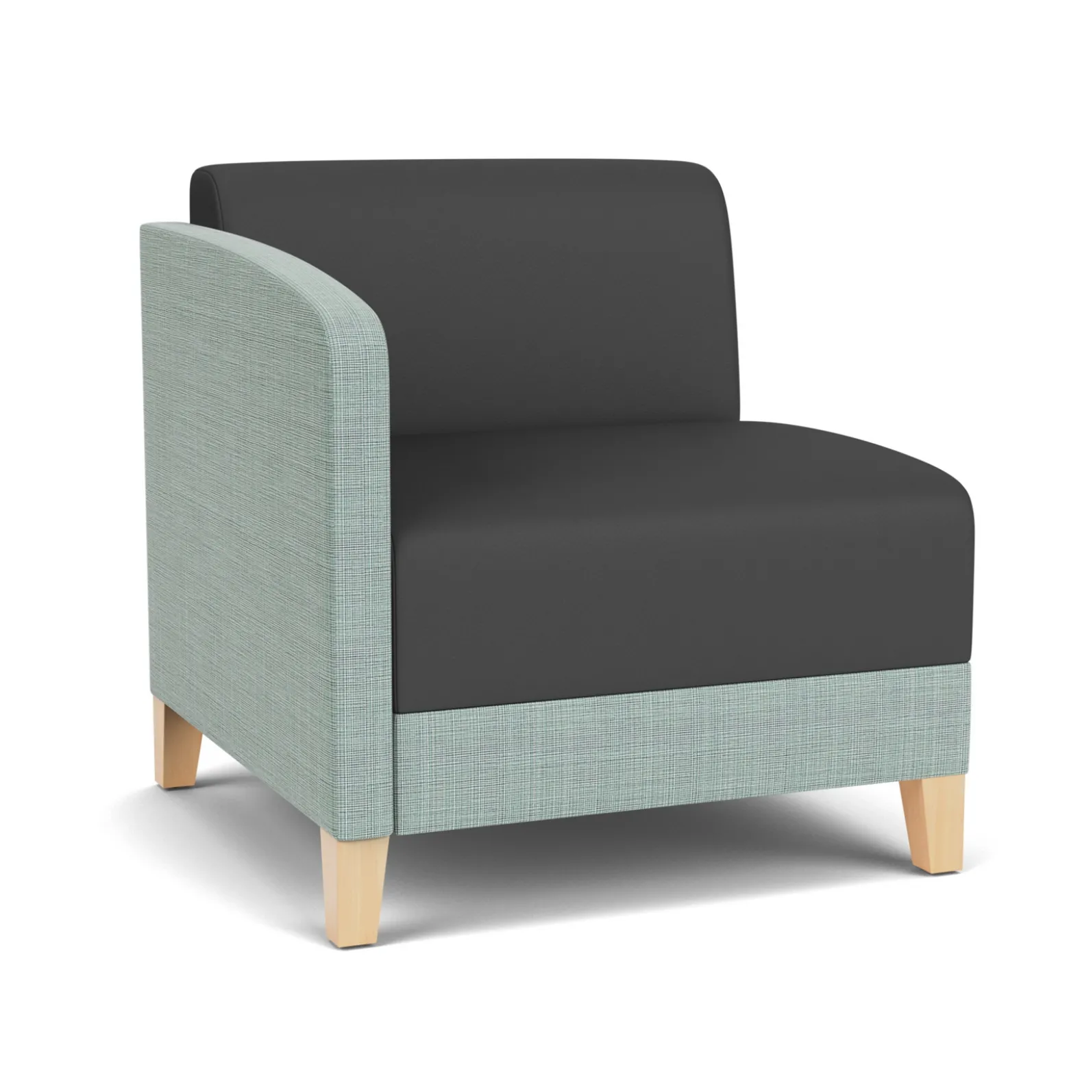 Social Right Arm Guest Chair in Premium Upholstery