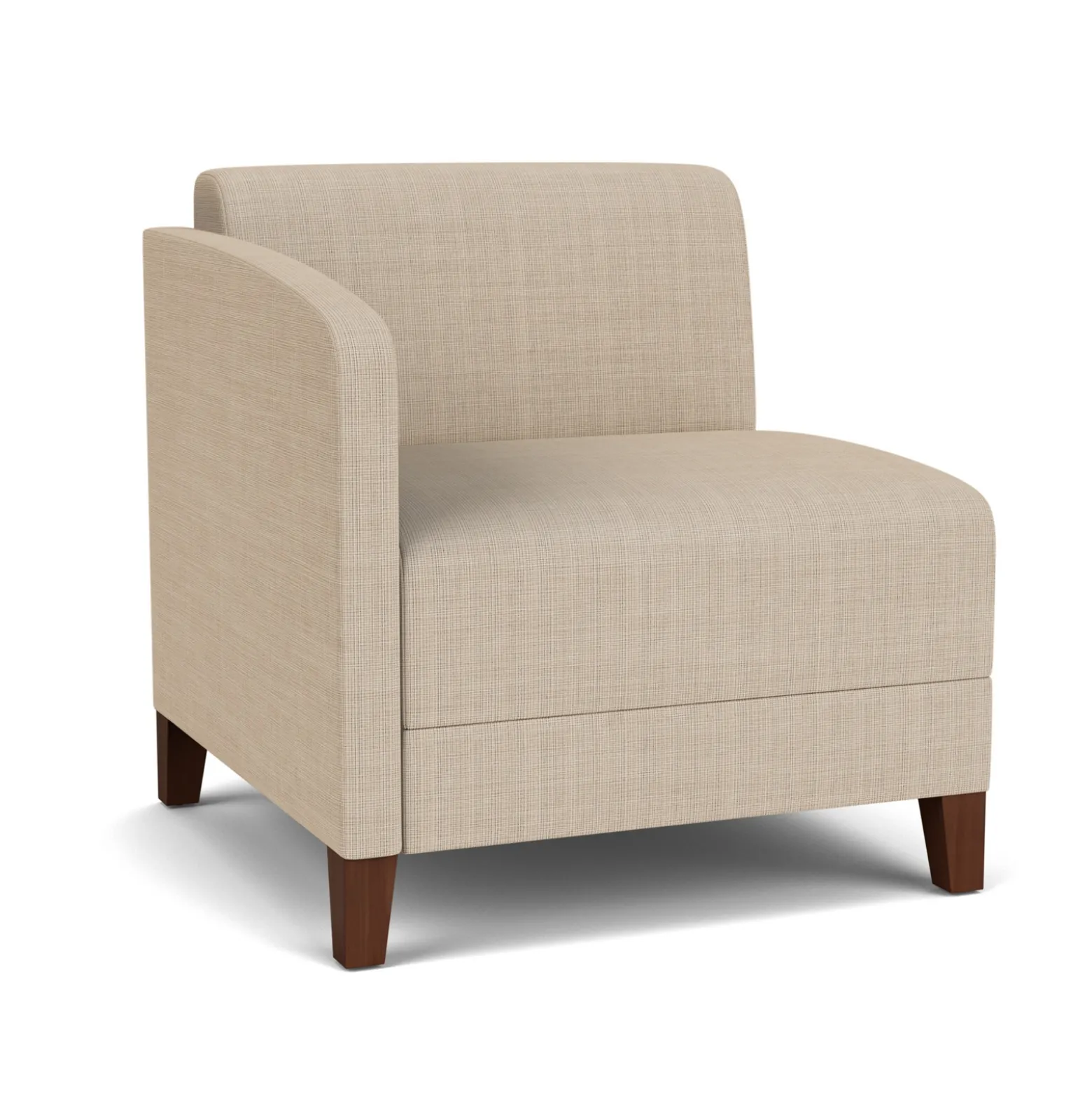 Social Right Arm Guest Chair in Premium Upholstery