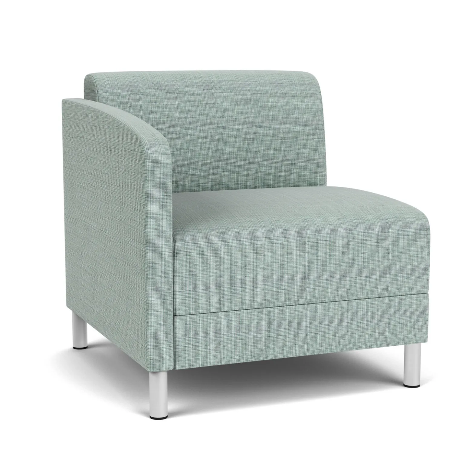 Social Right Arm Guest Chair in Premium Upholstery