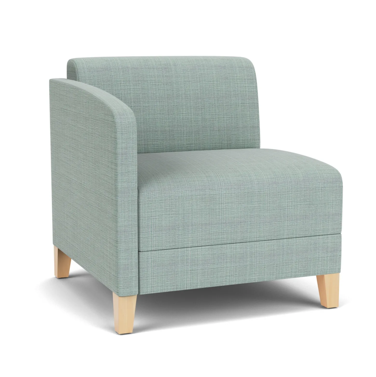 Social Right Arm Guest Chair in Premium Upholstery
