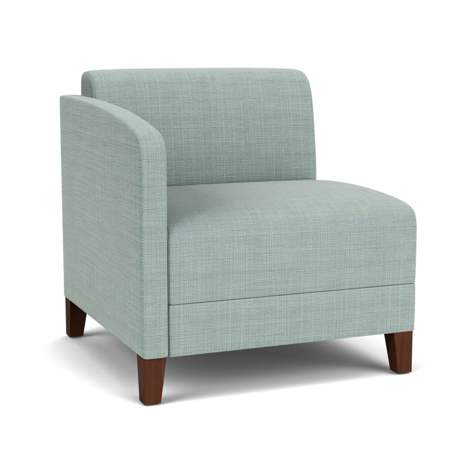 Social Right Arm Guest Chair in Premium Upholstery
