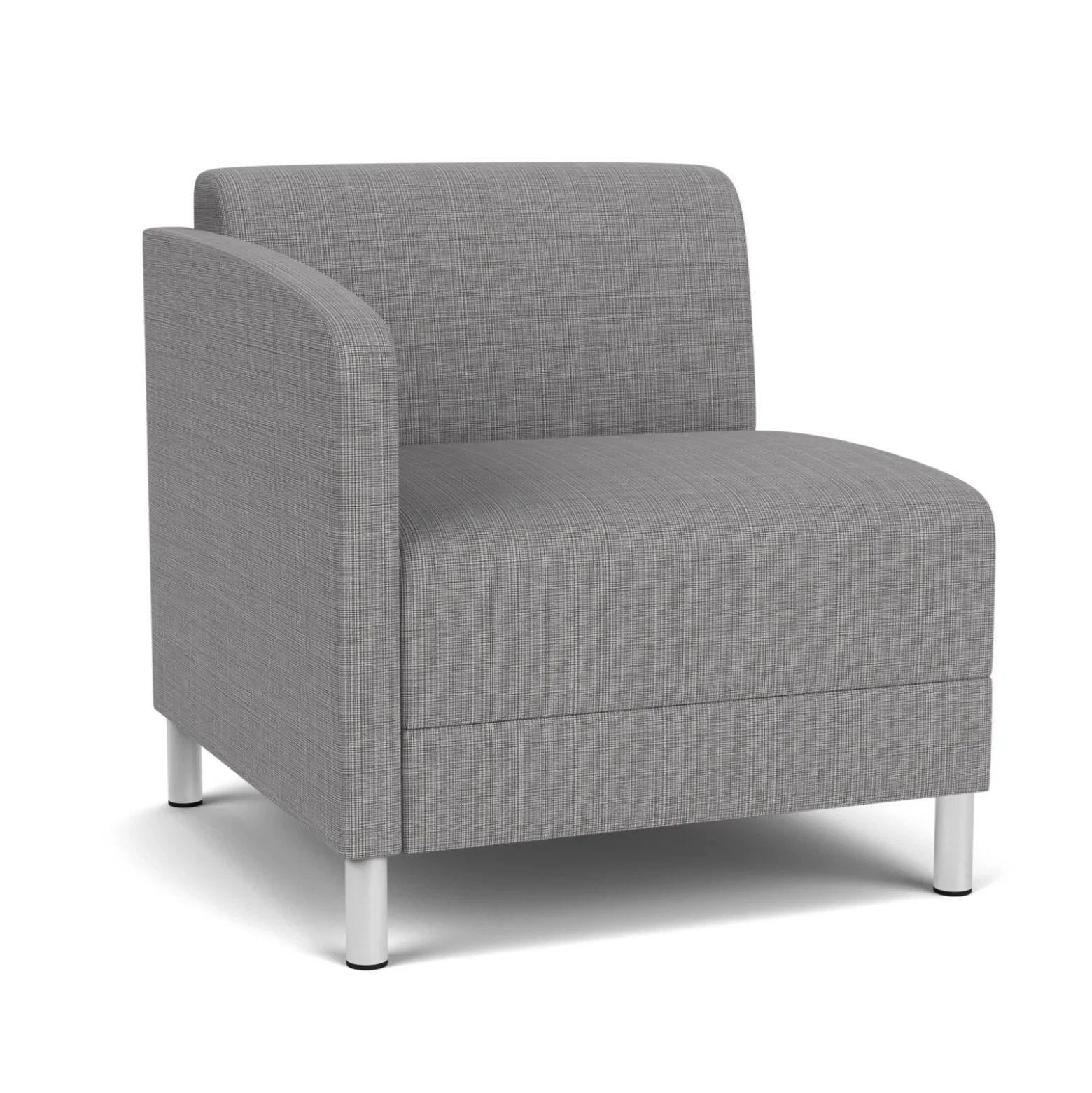 Social Right Arm Guest Chair in Premium Upholstery