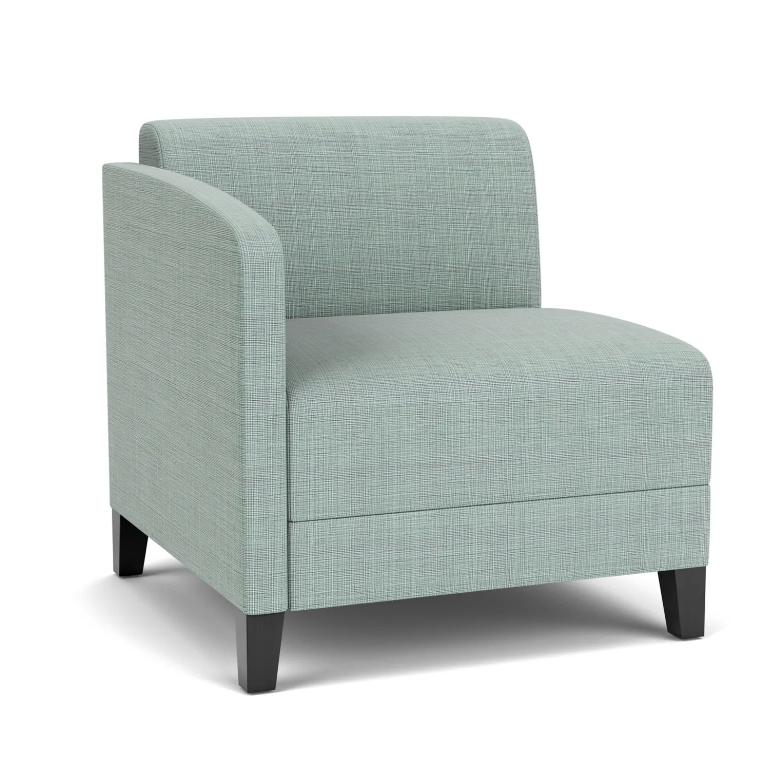 Social Right Arm Guest Chair in Premium Upholstery