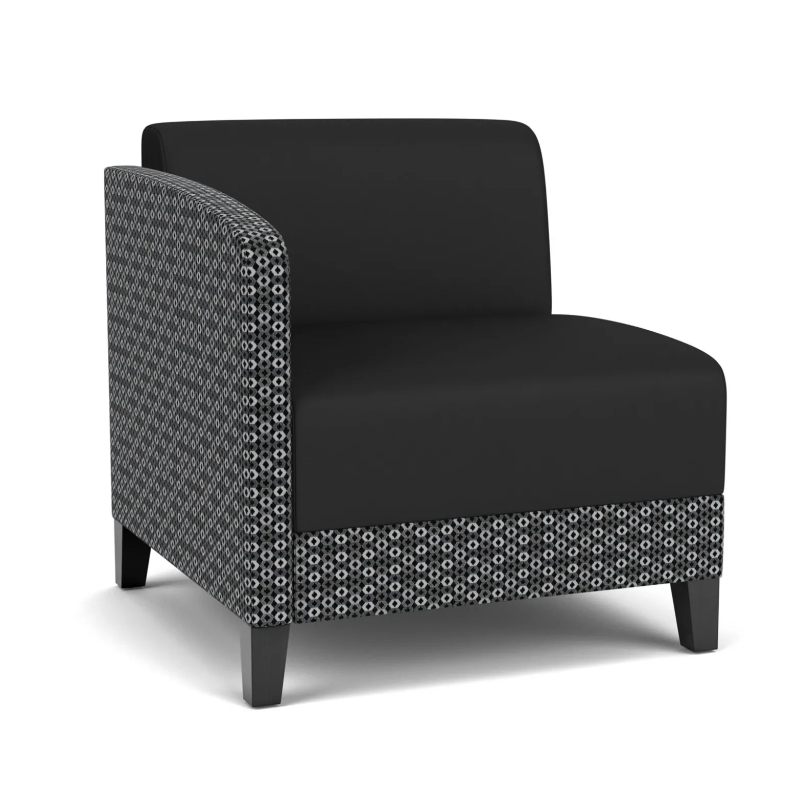 Social Right Arm Guest Chair in Premium Upholstery