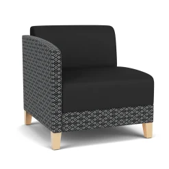 Social Right Arm Guest Chair in Premium Upholstery