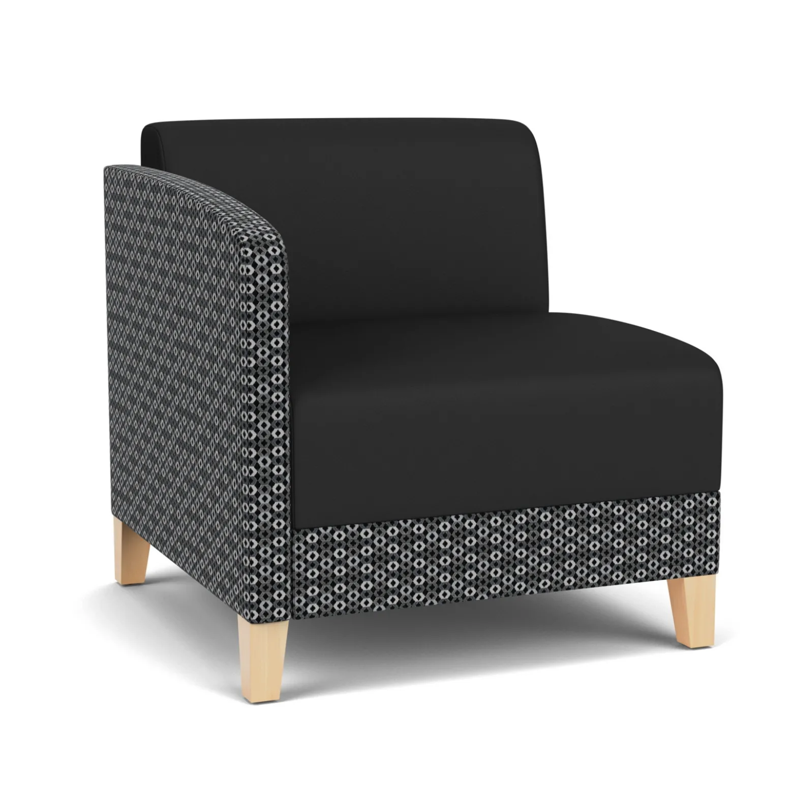 Social Right Arm Guest Chair in Premium Upholstery