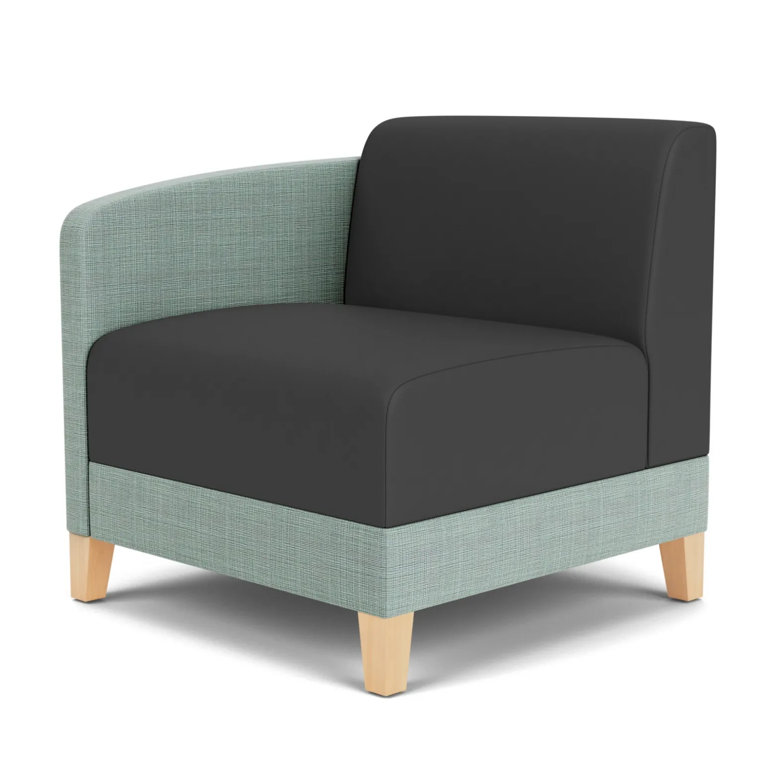 Social Right Arm Guest Chair in Premium Upholstery