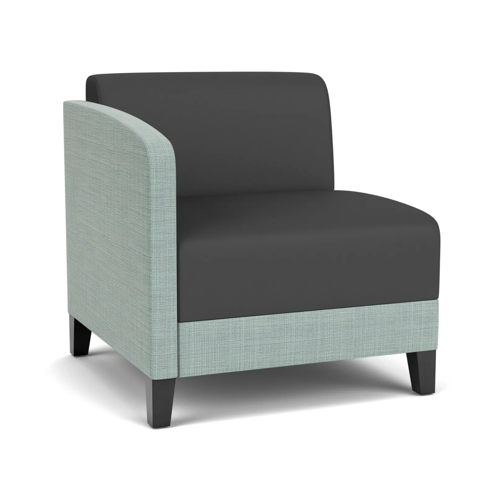 Social Right Arm Guest Chair in Premium Upholstery