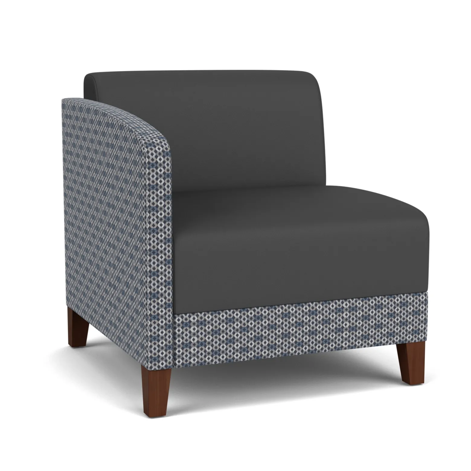 Social Right Arm Guest Chair in Premium Upholstery