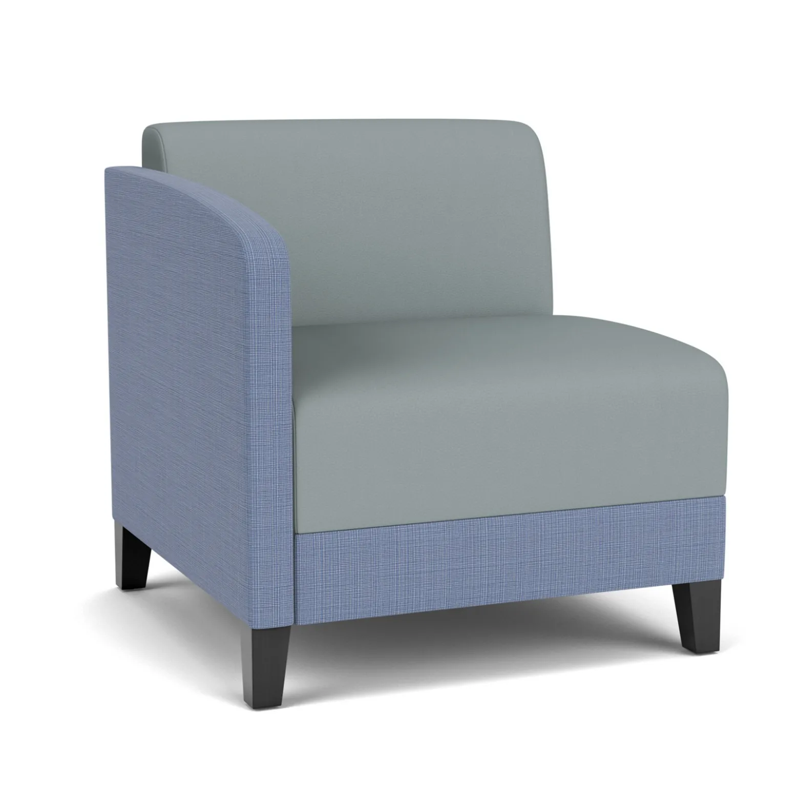 Social Right Arm Guest Chair in Premium Upholstery