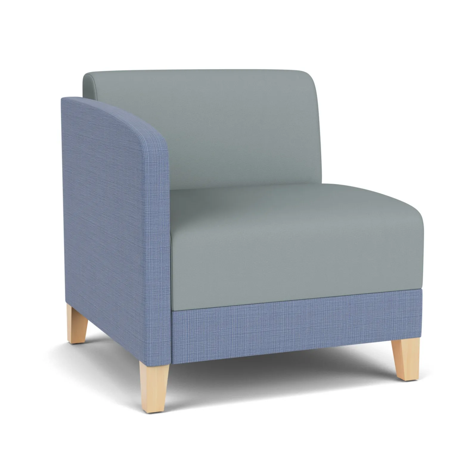 Social Right Arm Guest Chair in Premium Upholstery
