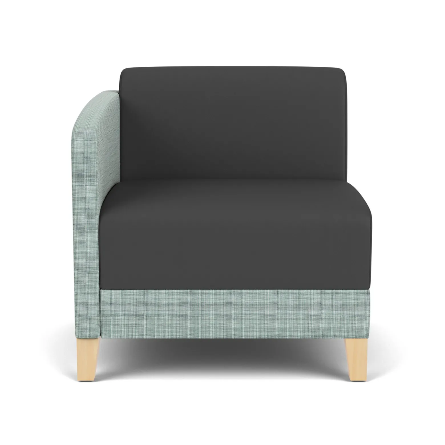 Social Right Arm Guest Chair in Premium Upholstery