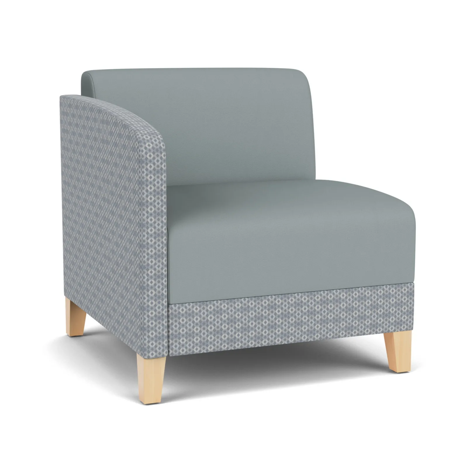 Social Right Arm Guest Chair in Premium Upholstery