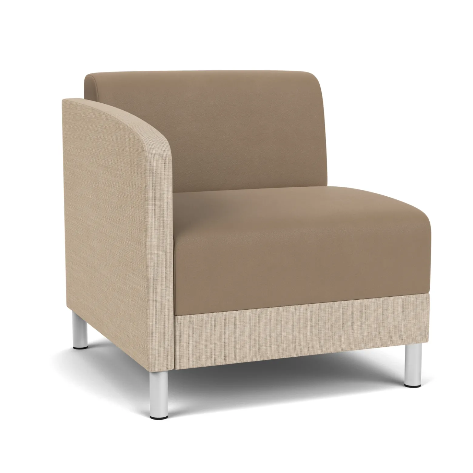 Social Right Arm Guest Chair in Premium Upholstery