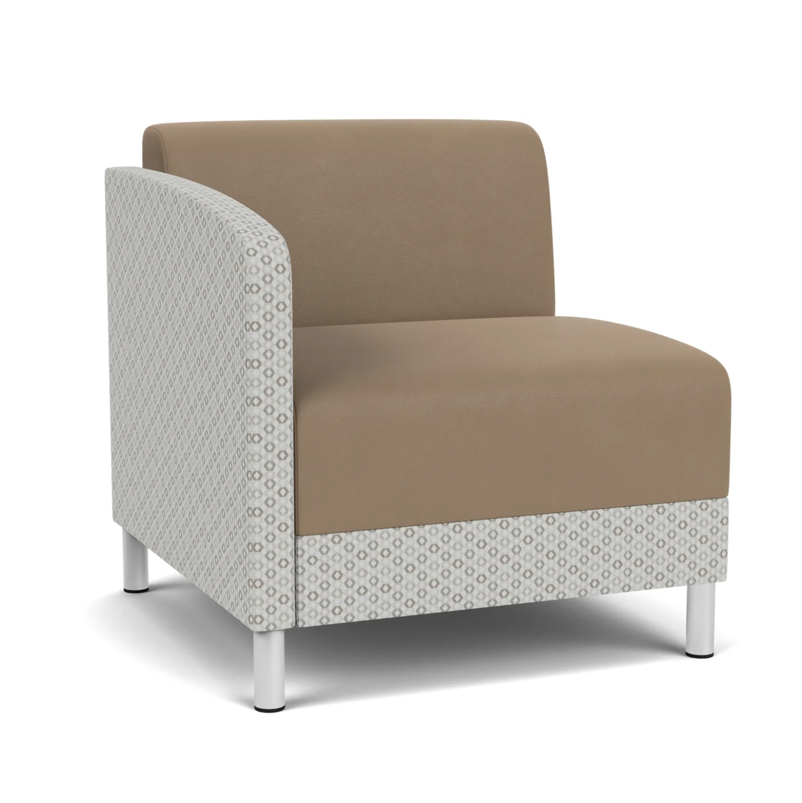 Social Right Arm Guest Chair in Premium Upholstery