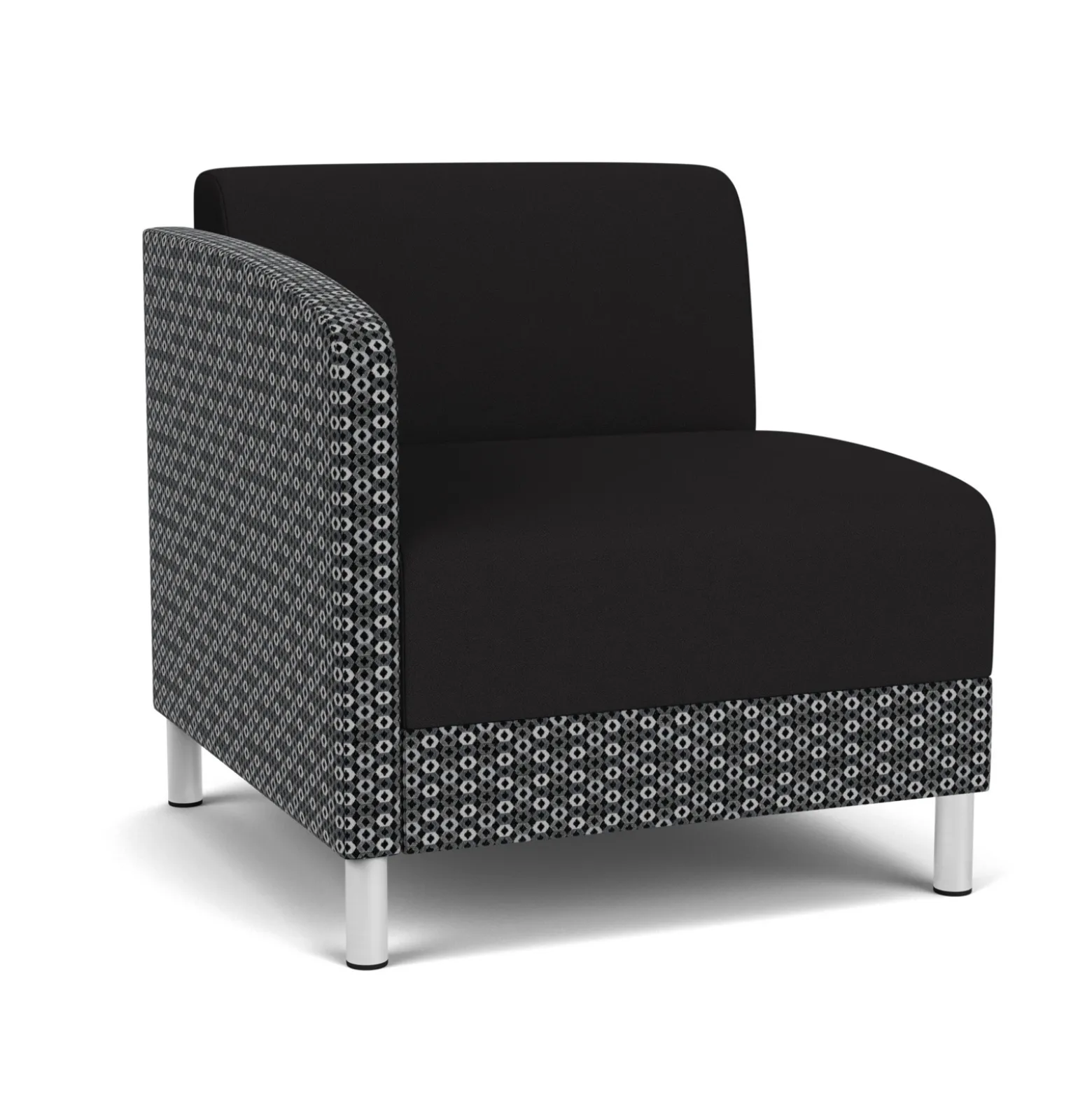 Social Right Arm Guest Chair in Premium Upholstery