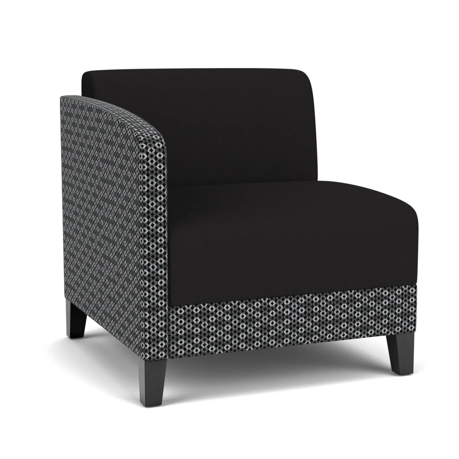 Social Right Arm Guest Chair in Premium Upholstery