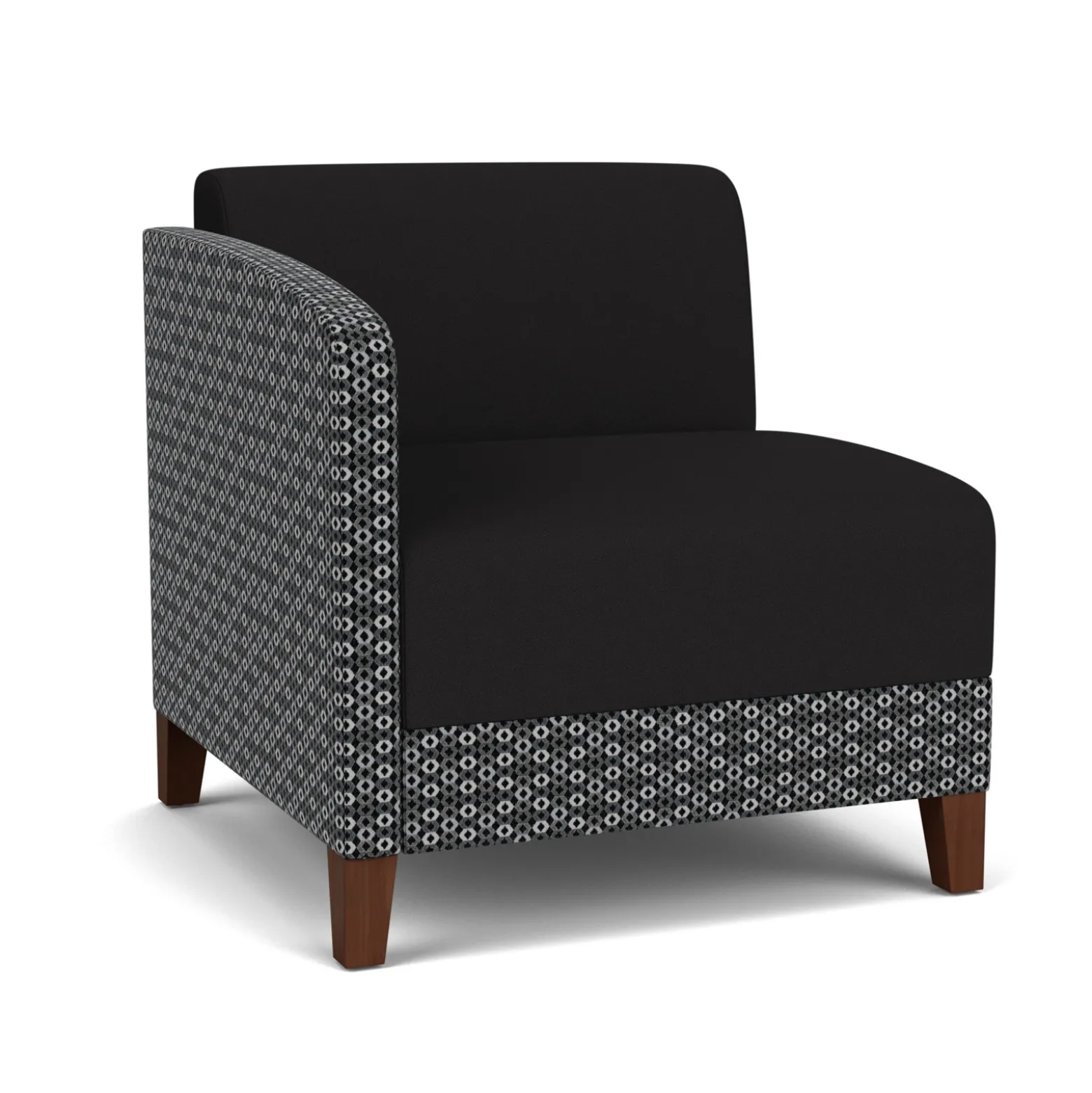 Social Right Arm Guest Chair in Premium Upholstery