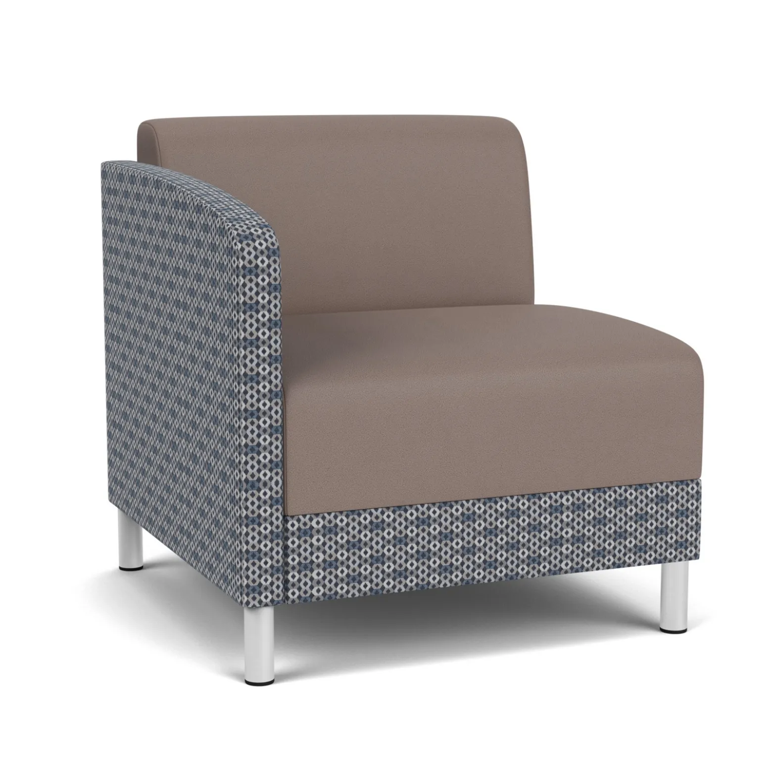 Social Right Arm Guest Chair in Premium Upholstery