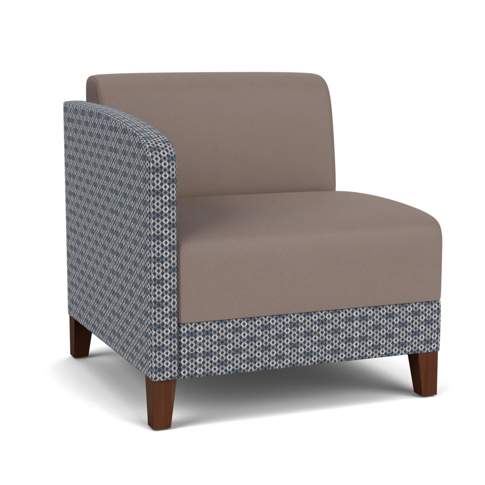 Social Right Arm Guest Chair in Premium Upholstery
