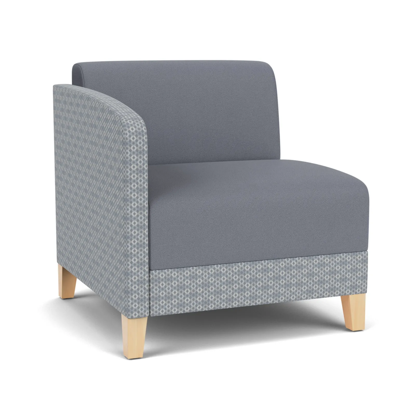 Social Right Arm Guest Chair in Premium Upholstery