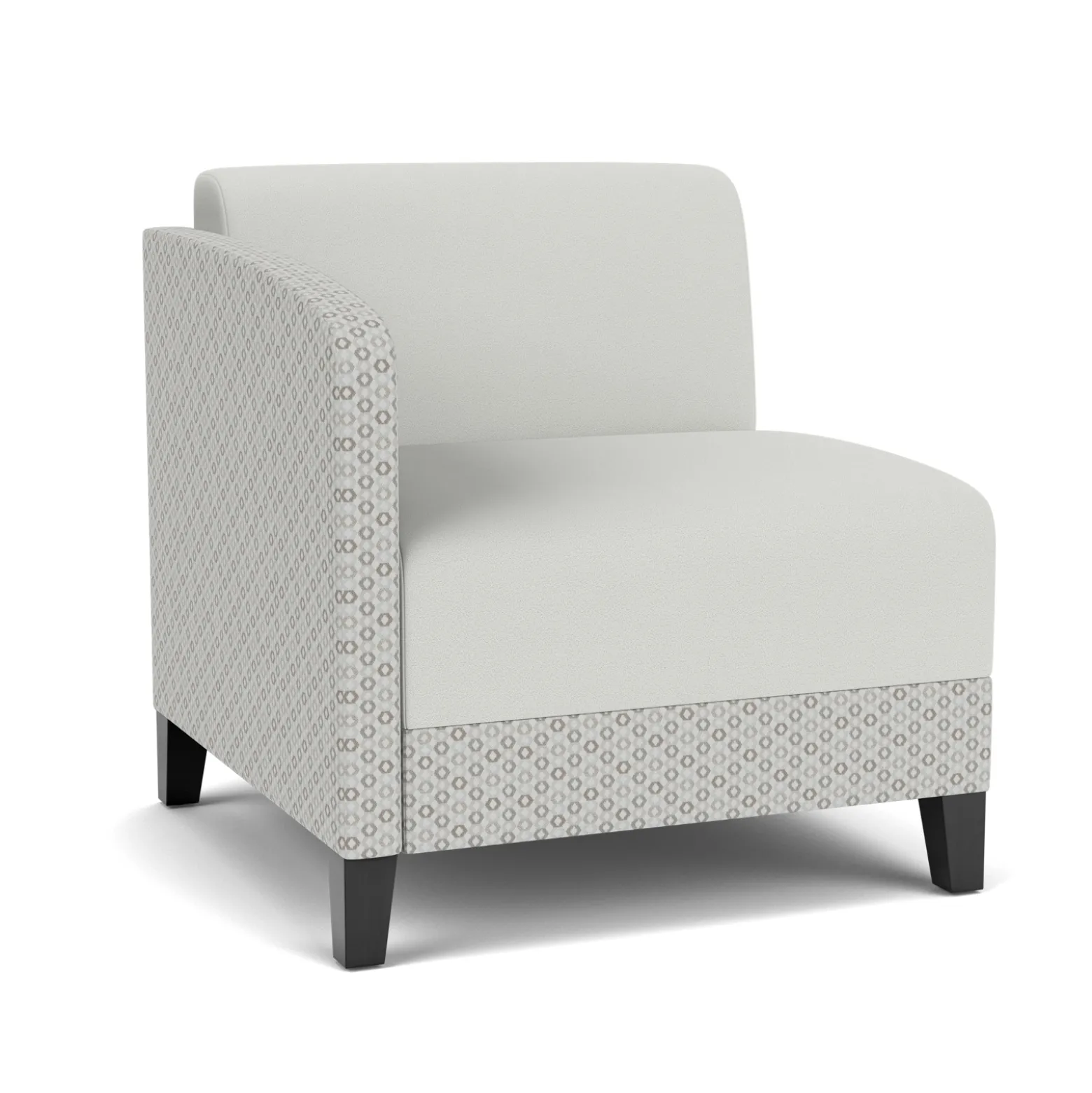 Social Right Arm Guest Chair in Premium Upholstery