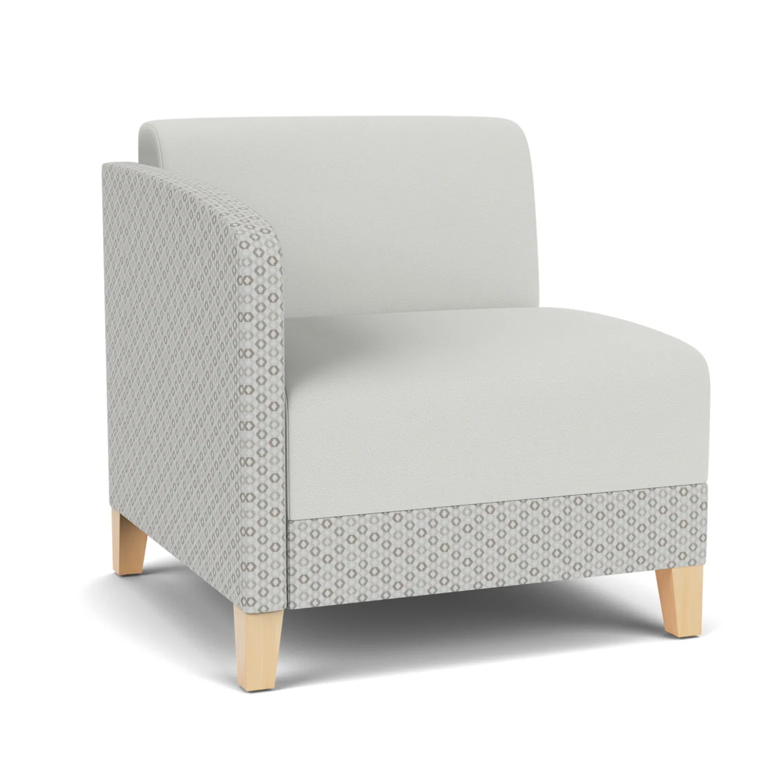 Social Right Arm Guest Chair in Premium Upholstery