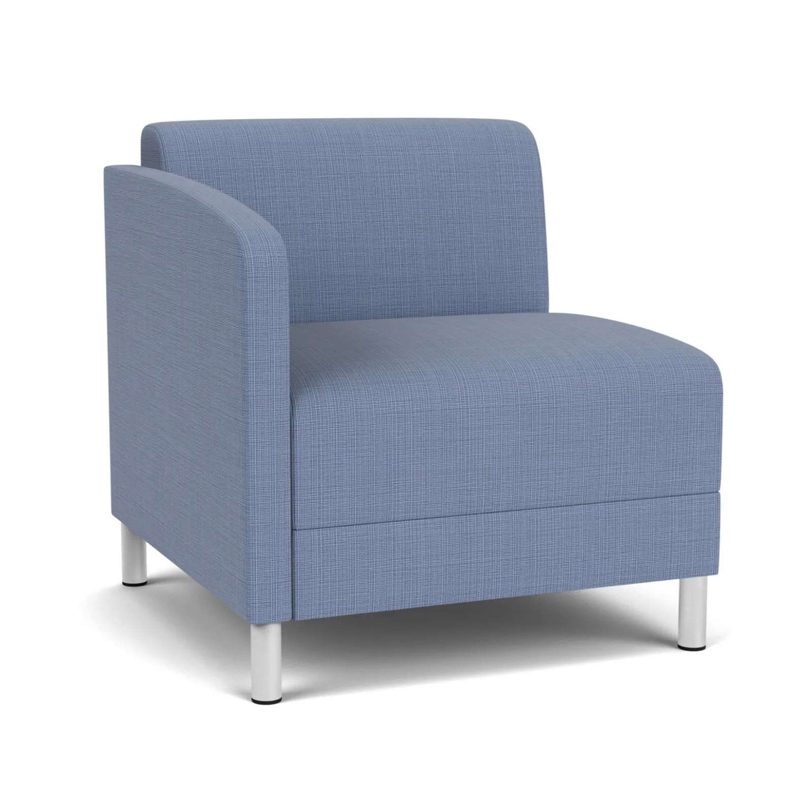 Social Right Arm Guest Chair in Premium Upholstery