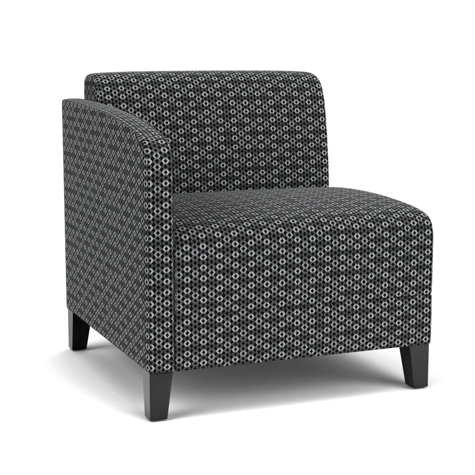 Social Right Arm Guest Chair in Premium Upholstery