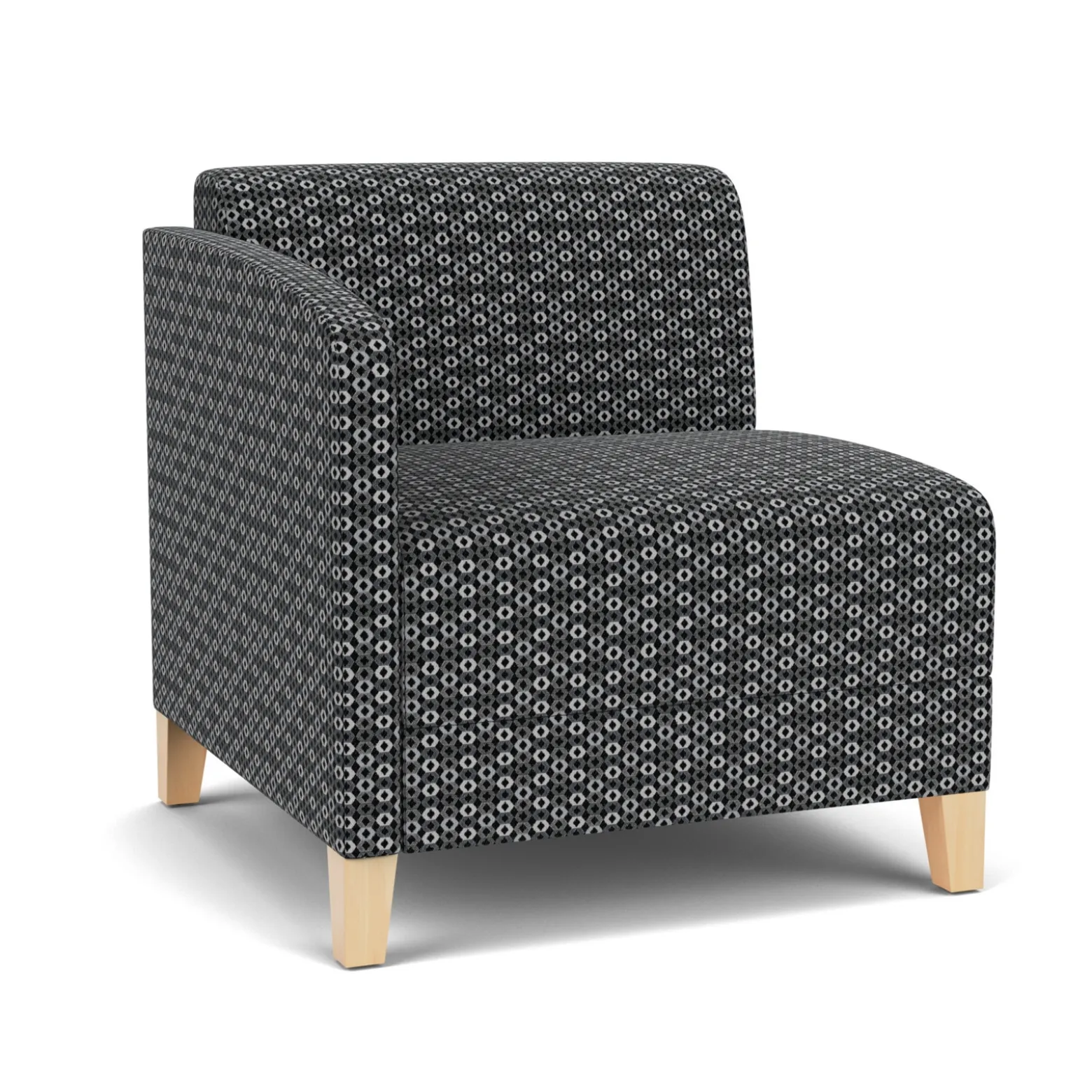 Social Right Arm Guest Chair in Premium Upholstery
