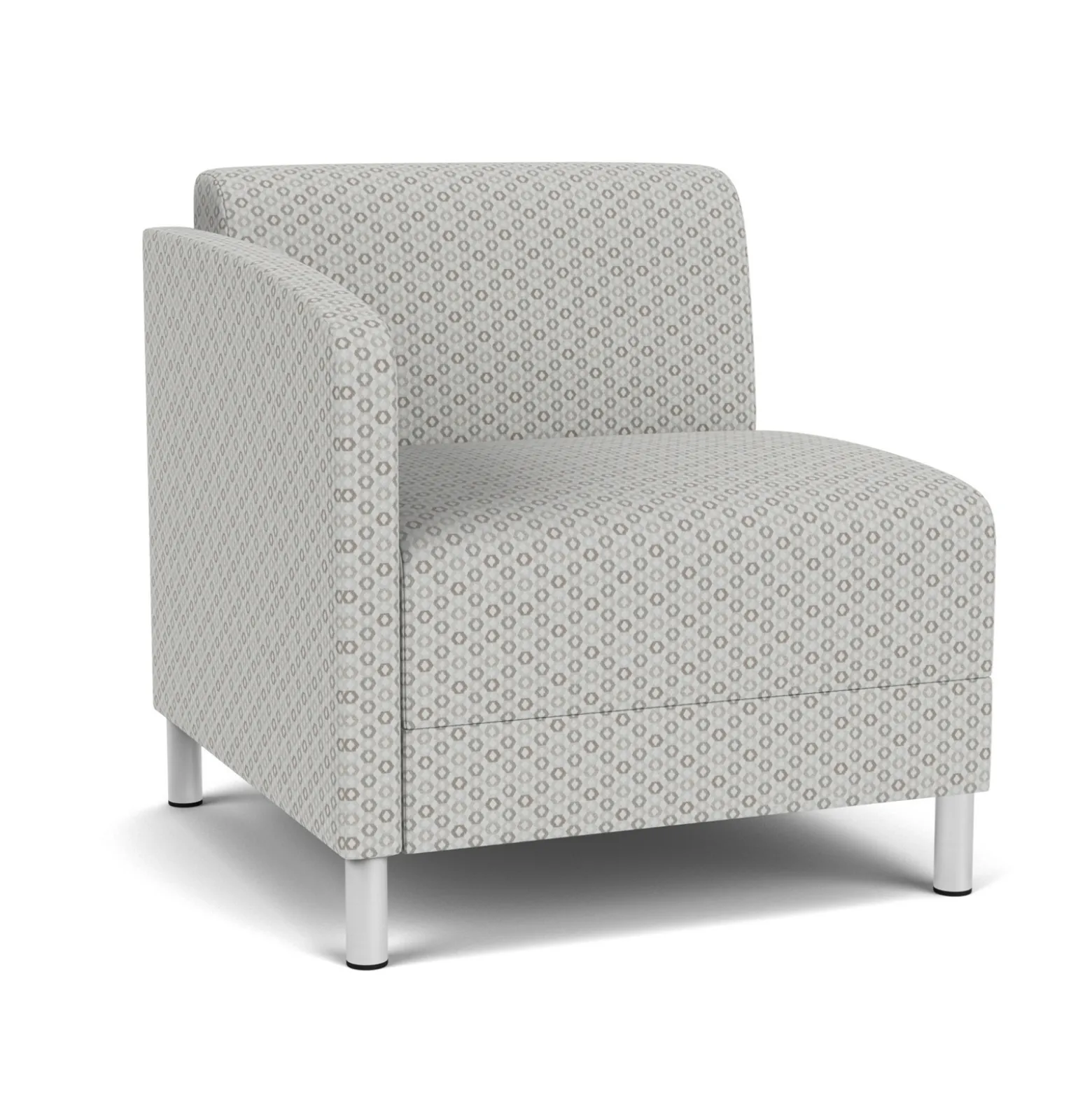 Social Right Arm Guest Chair in Premium Upholstery