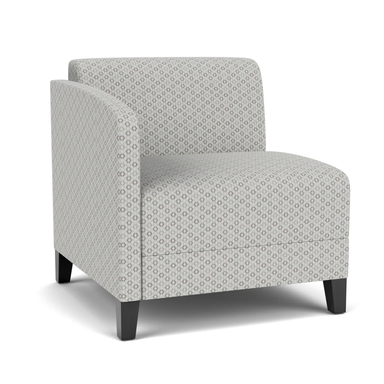 Social Right Arm Guest Chair in Premium Upholstery