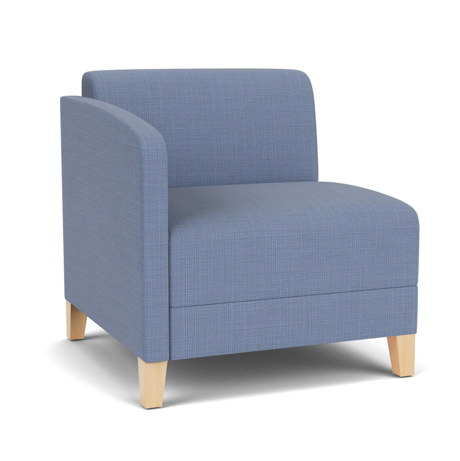 Social Right Arm Guest Chair in Premium Upholstery