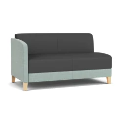 Social Right Arm Loveseat in Premium Upholstery