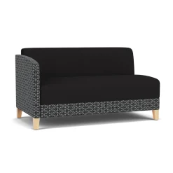 Social Right Arm Loveseat in Premium Upholstery