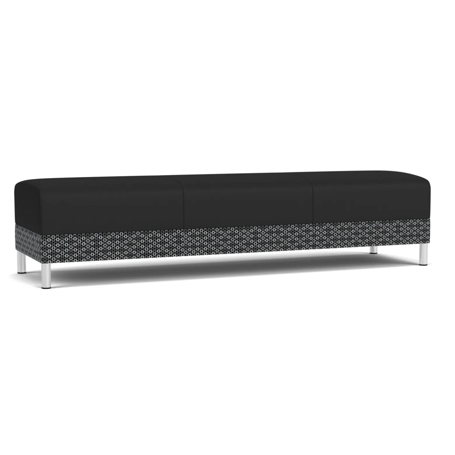 Social Three Seat Bench in Premium Upholstery