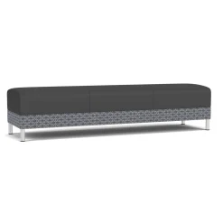 Social Three Seat Bench in Premium Upholstery