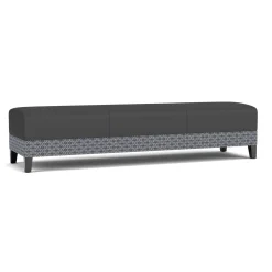 Social Three Seat Bench in Premium Upholstery