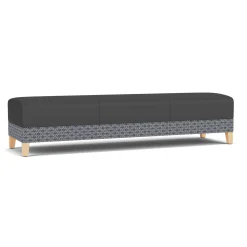Social Three Seat Bench in Premium Upholstery
