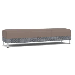 Social Three Seat Bench in Premium Upholstery