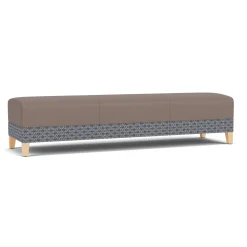 Social Three Seat Bench in Premium Upholstery