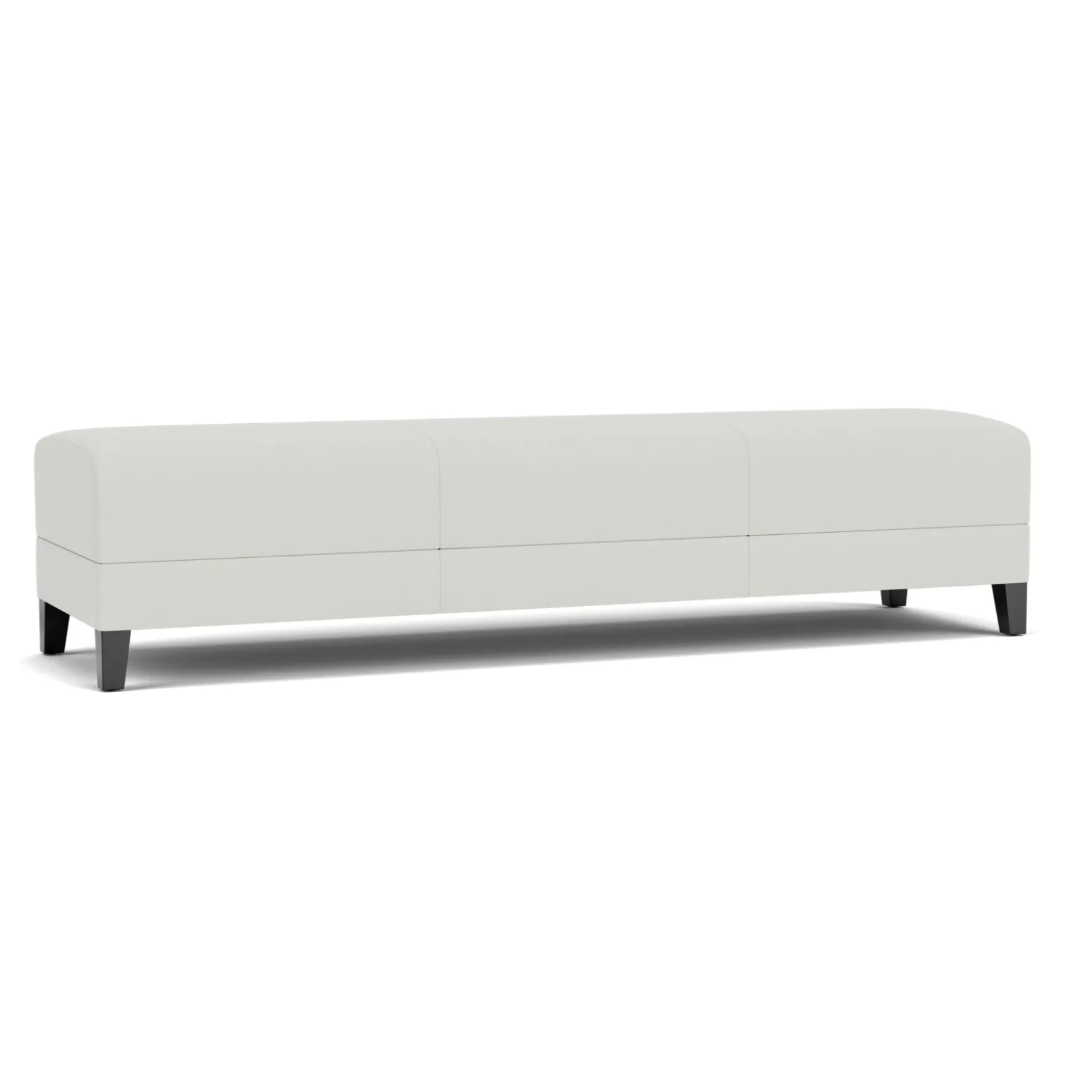 Social Three Seat Bench in Standard Upholstery