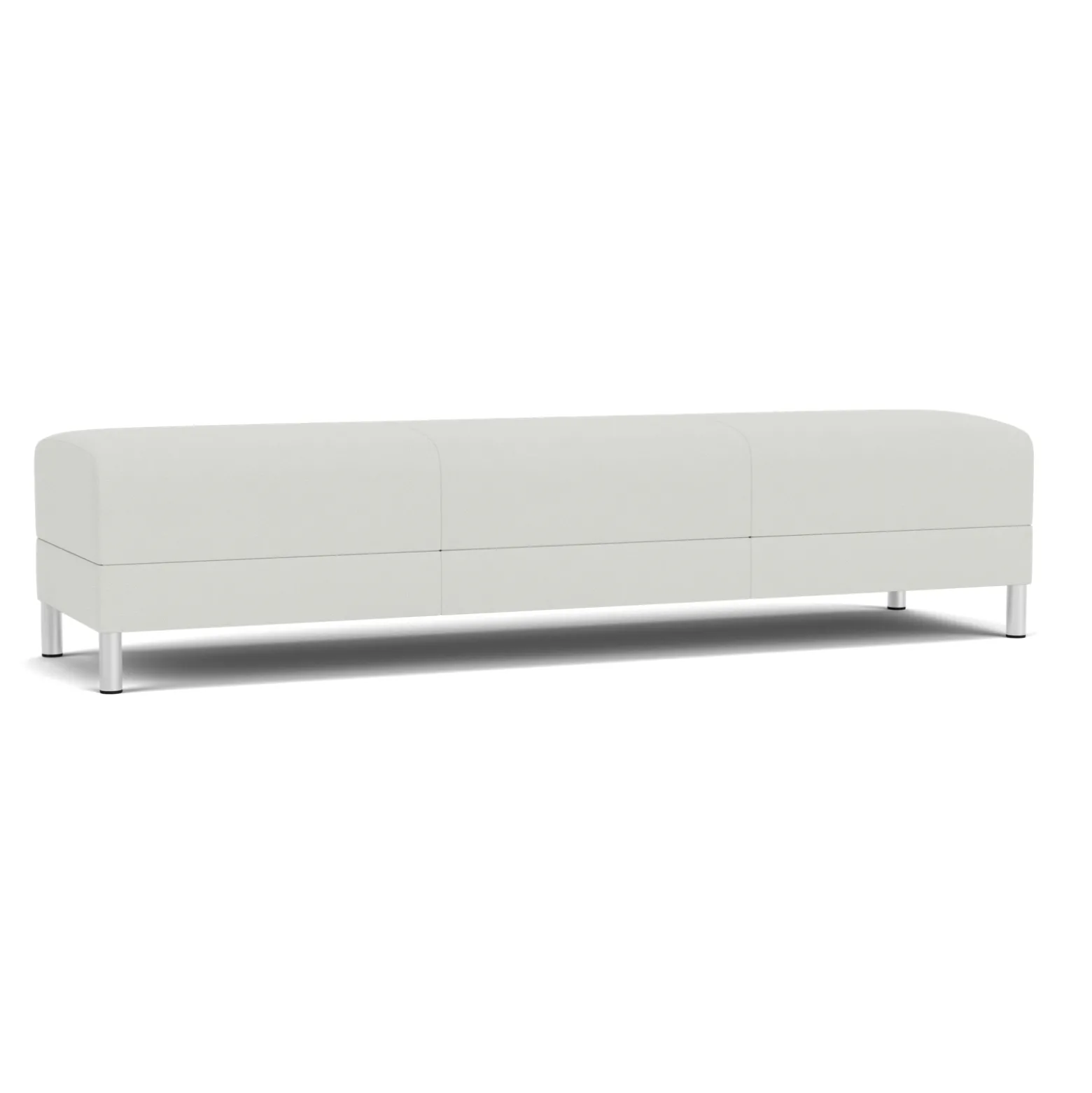 Social Three Seat Bench in Standard Upholstery