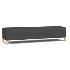 Social Three Seat Bench in Standard Upholstery