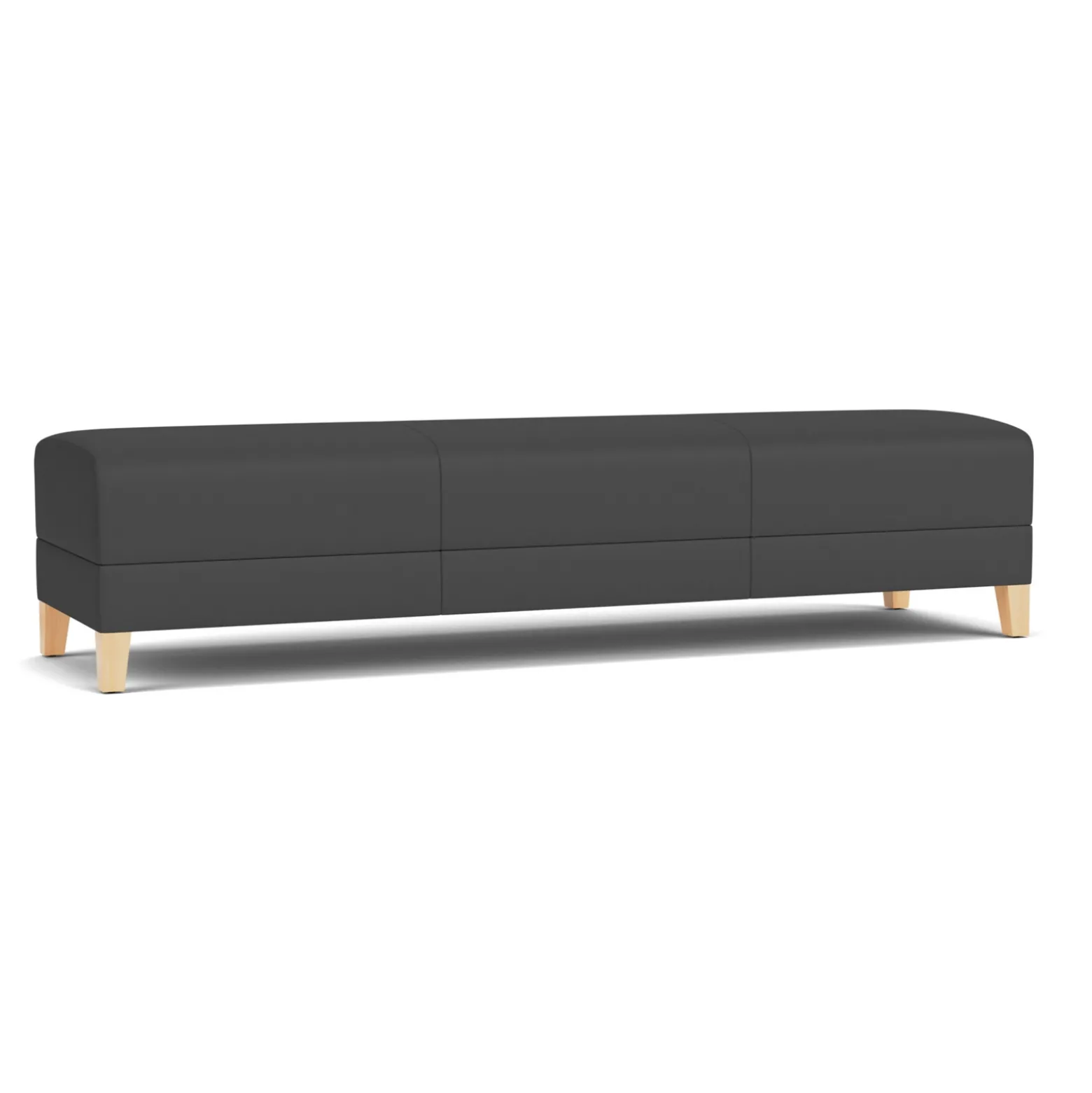 Social Three Seat Bench in Standard Upholstery