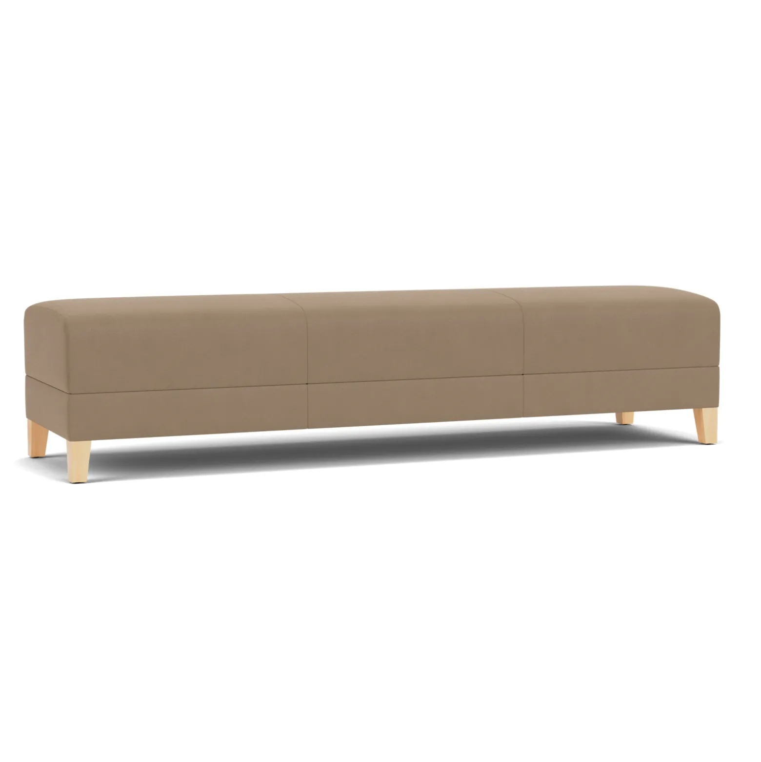 Social Three Seat Bench in Standard Upholstery